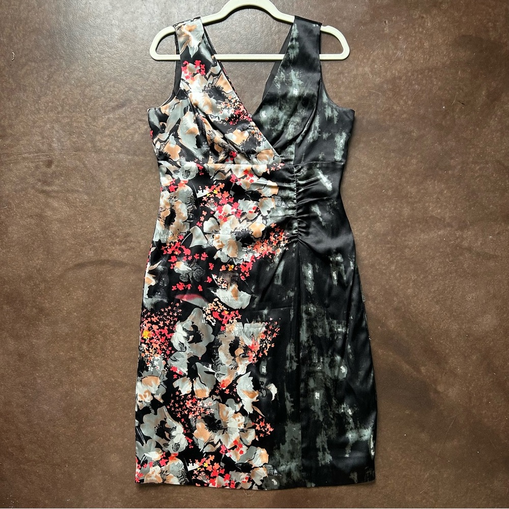 Donna Ricco silk blend floral cocktail dress in size 10